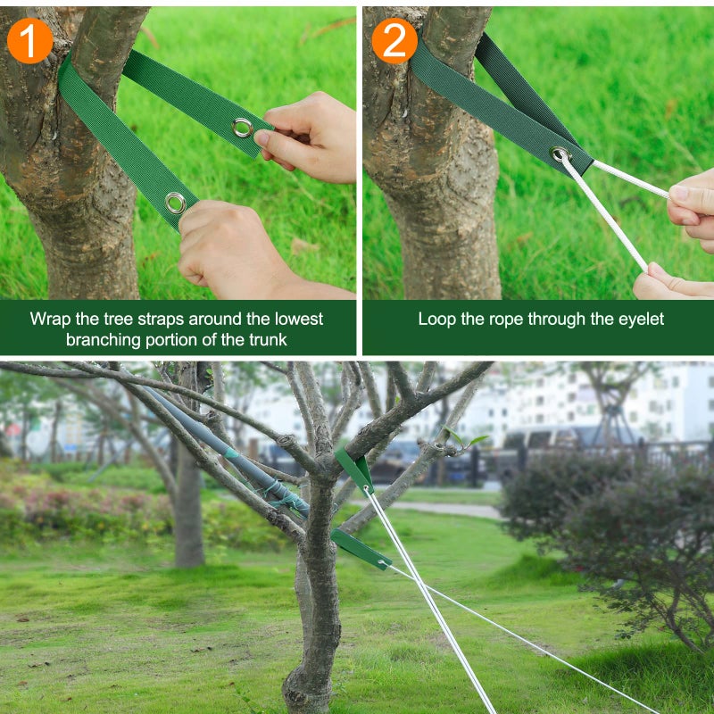 Jevrench 12 PCS Tree Straps for Staking  Tree Support Straps for Guying Staking Newly Planted Sapling Straight and Hurricane Protection  Heavy Duty Tree Stake Straps for Straightening - Image 5